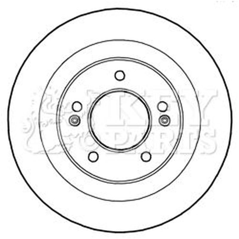 Key Parts 2 x Solid Rear Brake Discs KBD5230-x2