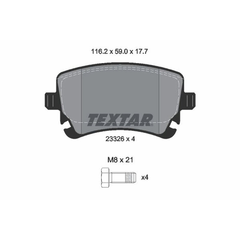 Textar Rear Brake Pad Set 2332611