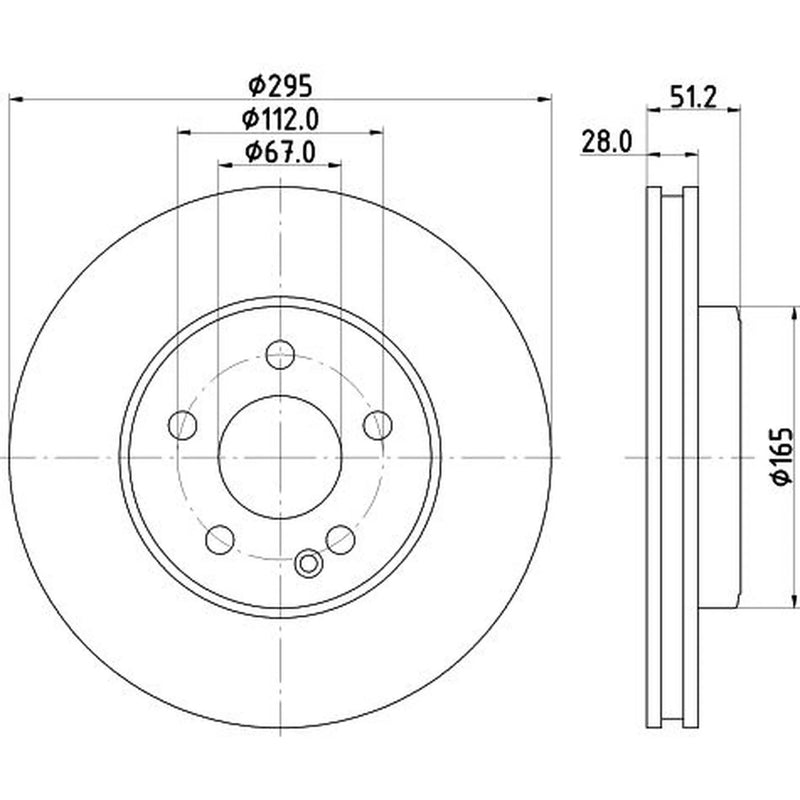 DON 2 x Vented Front Brake Discs PCD12232-x2
