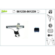 Valeo Electric Window Regulator Lifter Left Front 861238