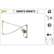 Valeo Electric Window Regulator Lifter Left Front 850672