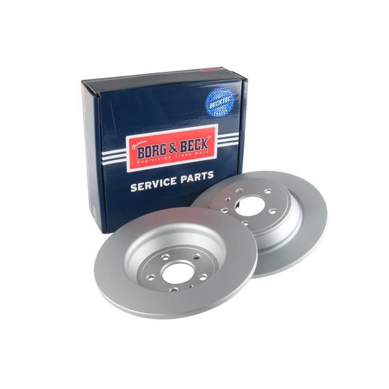 Borg & Beck 2 x Solid Rear Brake Discs BBD5422-x2