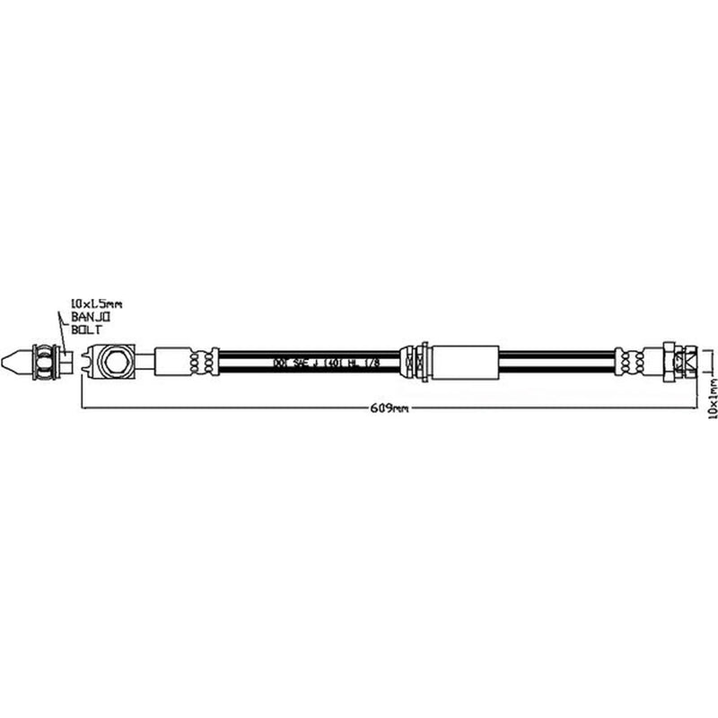 Abtex Brake Hydraulic Hose Line Right ABH1209