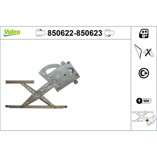 Valeo Electric Window Regulator Lifter Right Front 850623