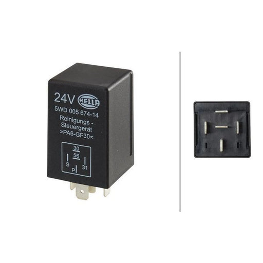 Hella Headlight Cleaning Control Relay 5WD 005 674-141 2 075 998 4 5WD 005