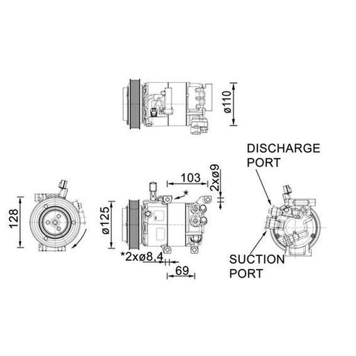 Mahle Air Conditioning Compressor ACP 1458 000P