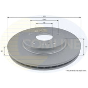 Comline 2 x Vented Front Brake Discs ADC0938V