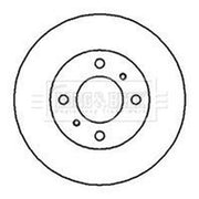 Borg & Beck 2 x Vented Front Brake Discs BBD4155-x2