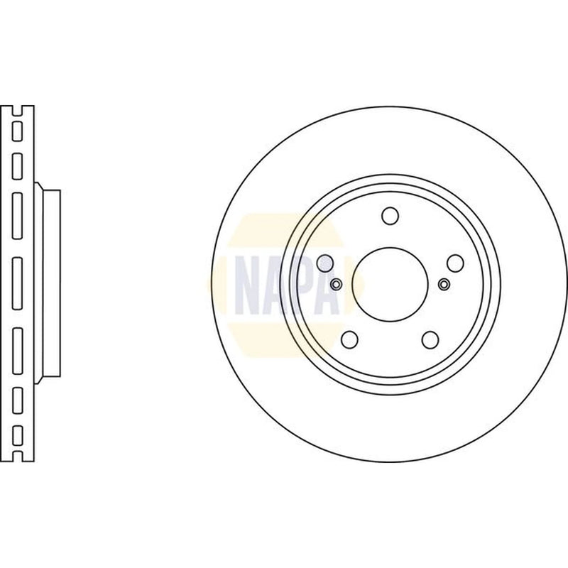 NAPA 2 x Vented Front Brake Discs NBD5912-x2