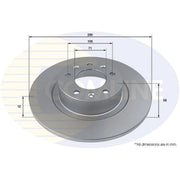 Comline 2 x Solid Rear Brake Discs ADC2980