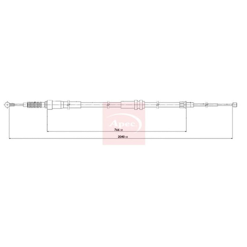Apec Handbrake Cable Right Rear CAB1979
