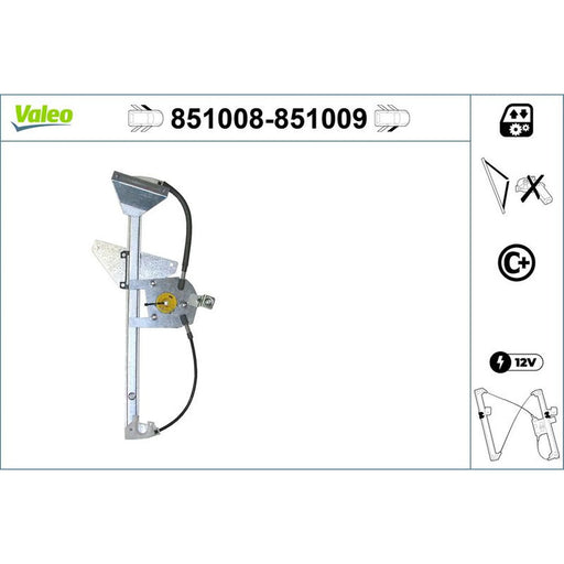 Valeo Electric Window Regulator Lifter Left Front 851008