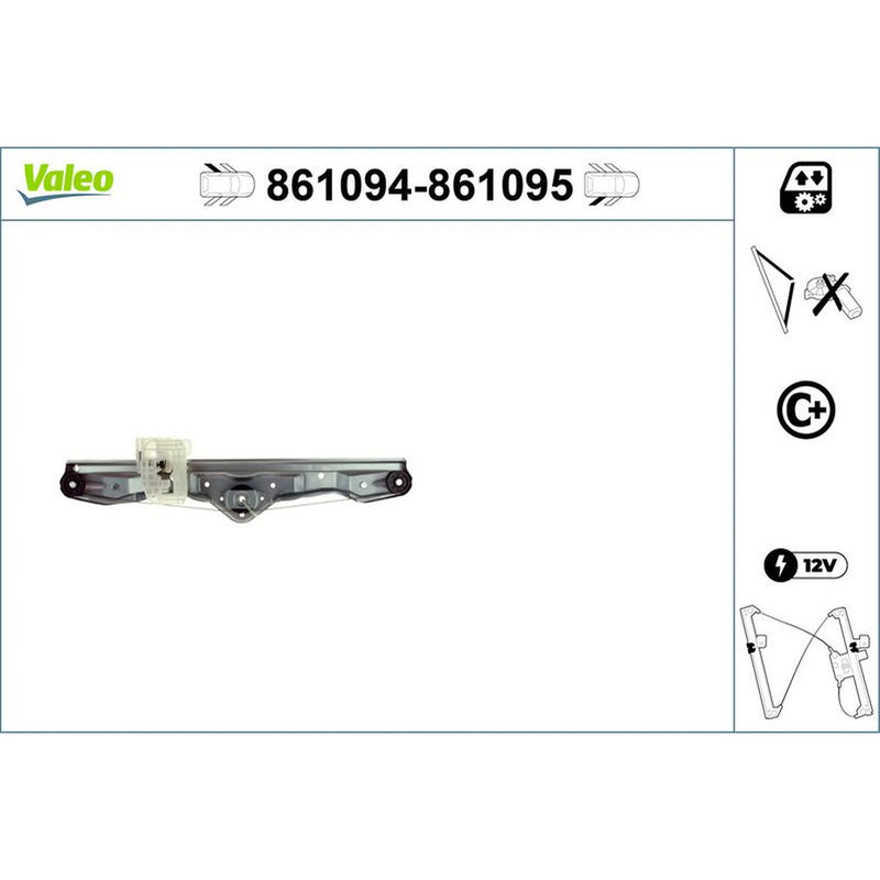 Valeo Electric Window Regulator Lifter Left Rear 861094