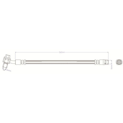 Juratek Brake Hydraulic Hose Line Right JBH1391