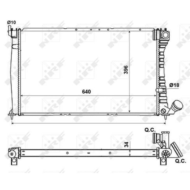 NRF Engine Radiator 509601