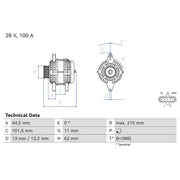 Bosch Car Alternator 12V 0 986 085 780