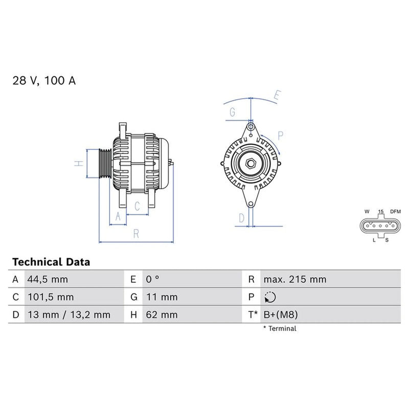 Bosch Car Alternator 12V 0 986 085 780