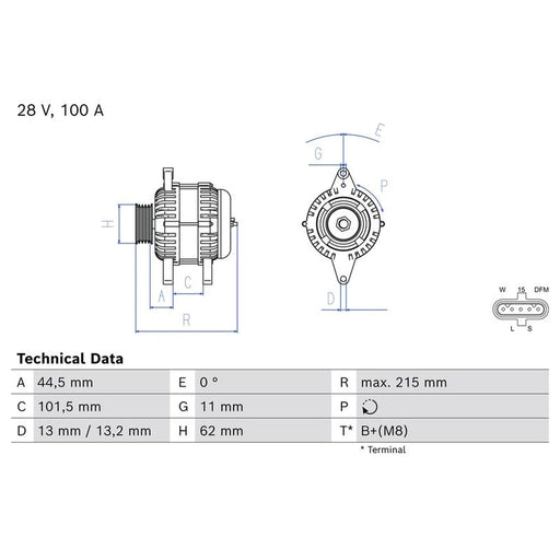 Bosch Car Alternator 12V 0 986 085 780