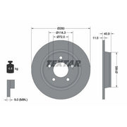 Textar 2 x Solid Rear Brake Discs 92130600-x2