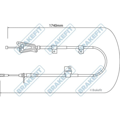 Apec Handbrake Cable Right Rear BBC3320