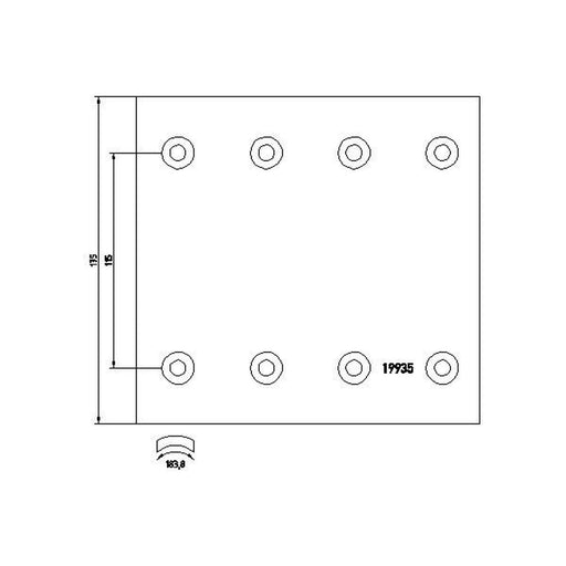 Textar Textar Cv Brake Lining Set 1993514
