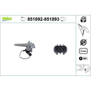 Valeo Electric Window Regulator Lifter Right Rear 851893