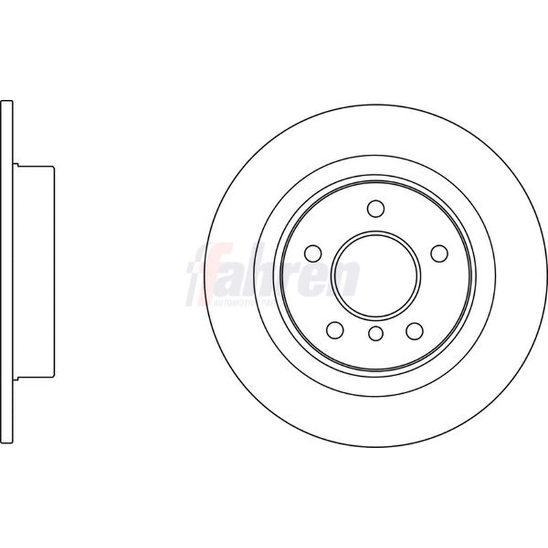 Fahren 2 x Solid Brake Discs fits Mini Mini 2013-2020