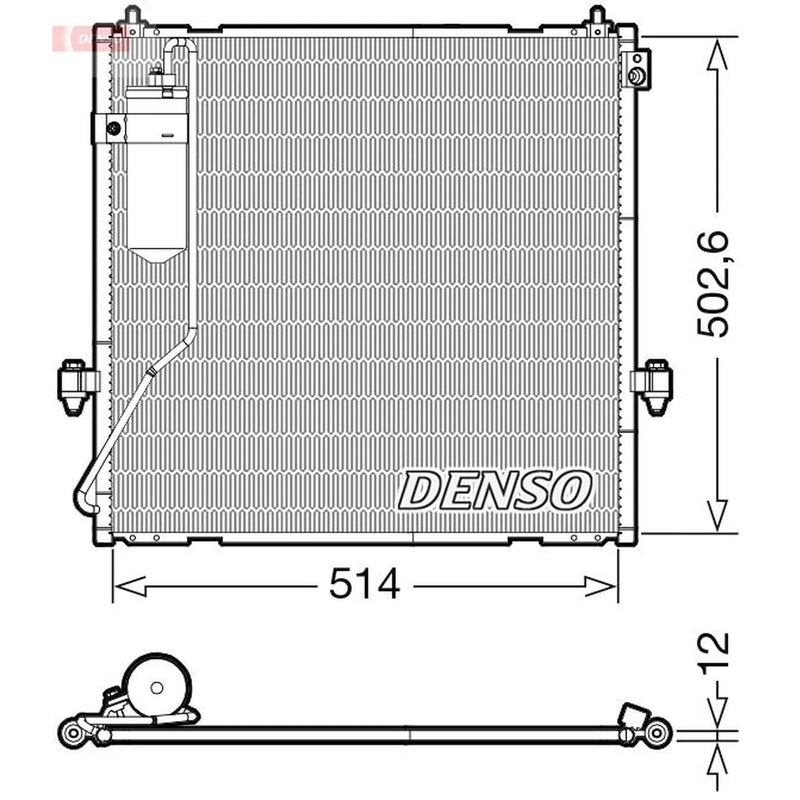 Denso Air Conditioning Condenser fits Mitsubishi Pajero Sport II 2008 on