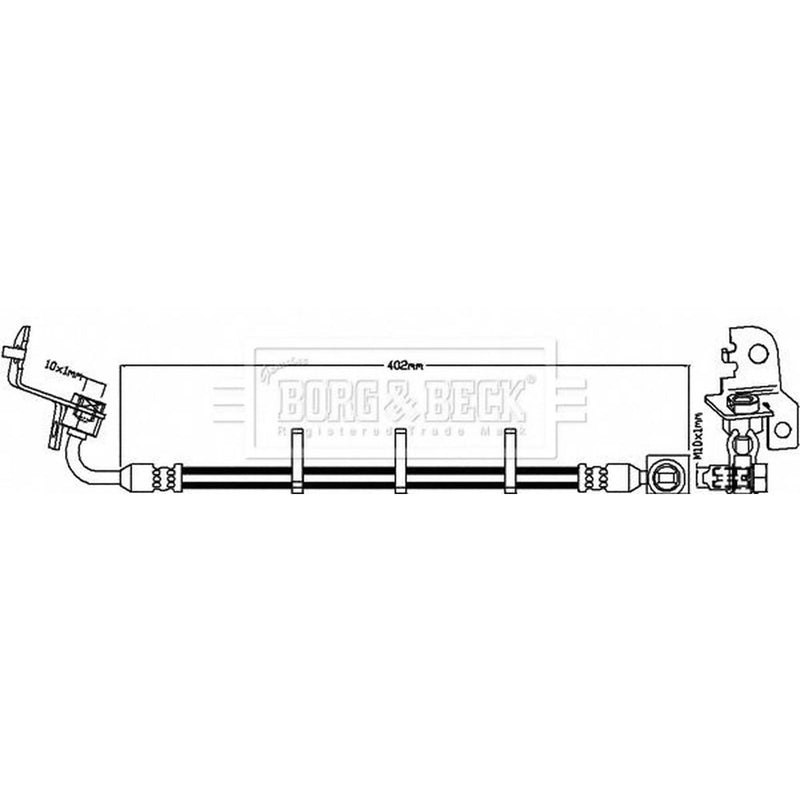 Borg & Beck Brake Hydraulic Hose Line Front Right BBH8520