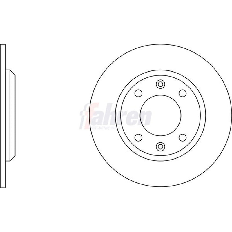 Fahren 2 x Solid Rear Brake Discs FBD6003-x2