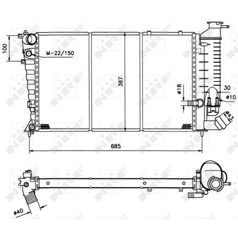 NRF Engine Radiator 50412