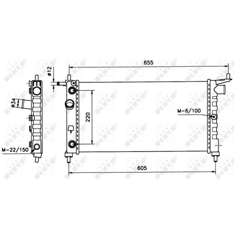 NRF Engine Radiator 50552