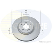 Comline 2 x Vented Front Brake Discs ADC1587V-x2