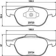 Mintex Front Brake Pad Set MDB2634