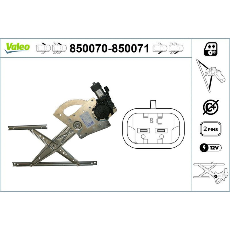 Valeo Electric Window Regulator Lifter Left Front 850070