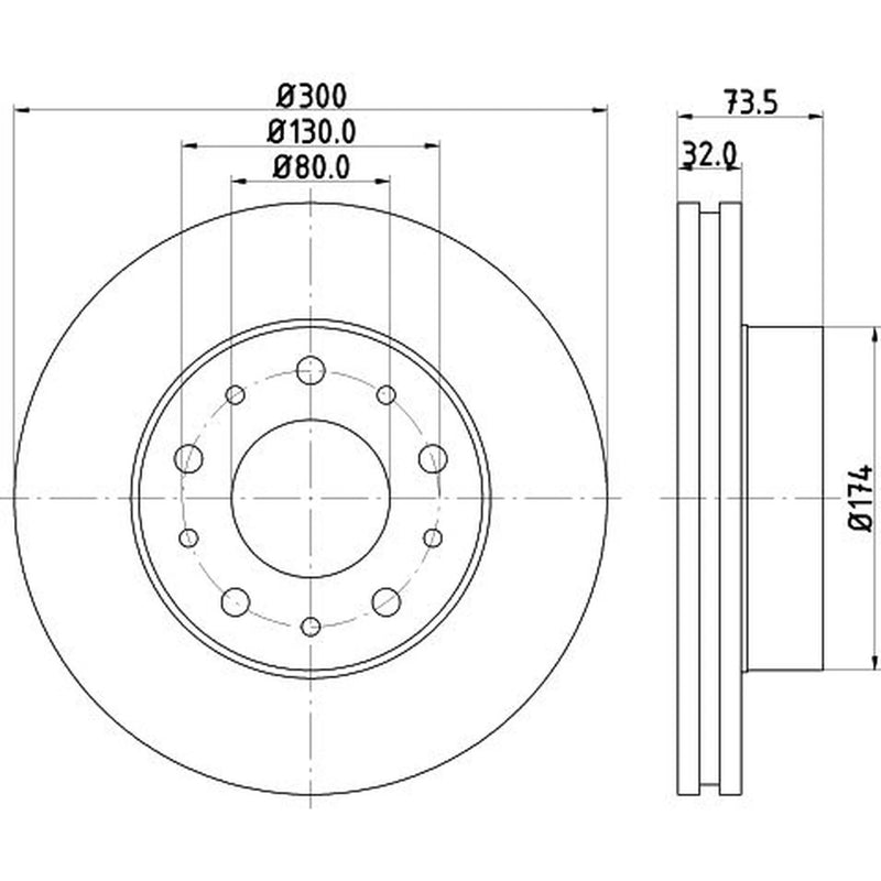 Mintex Lcv Van Kits internally vented 300mm MVK0012