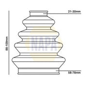 NAPA Drive Shaft Bellow transmission sided NCB1008