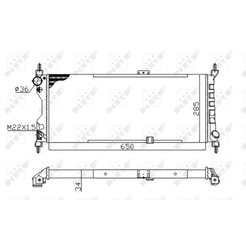 NRF Engine Radiator 507522A