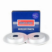 Borg & Beck 2 x Solid Rear Brake Discs BBD5173-x2