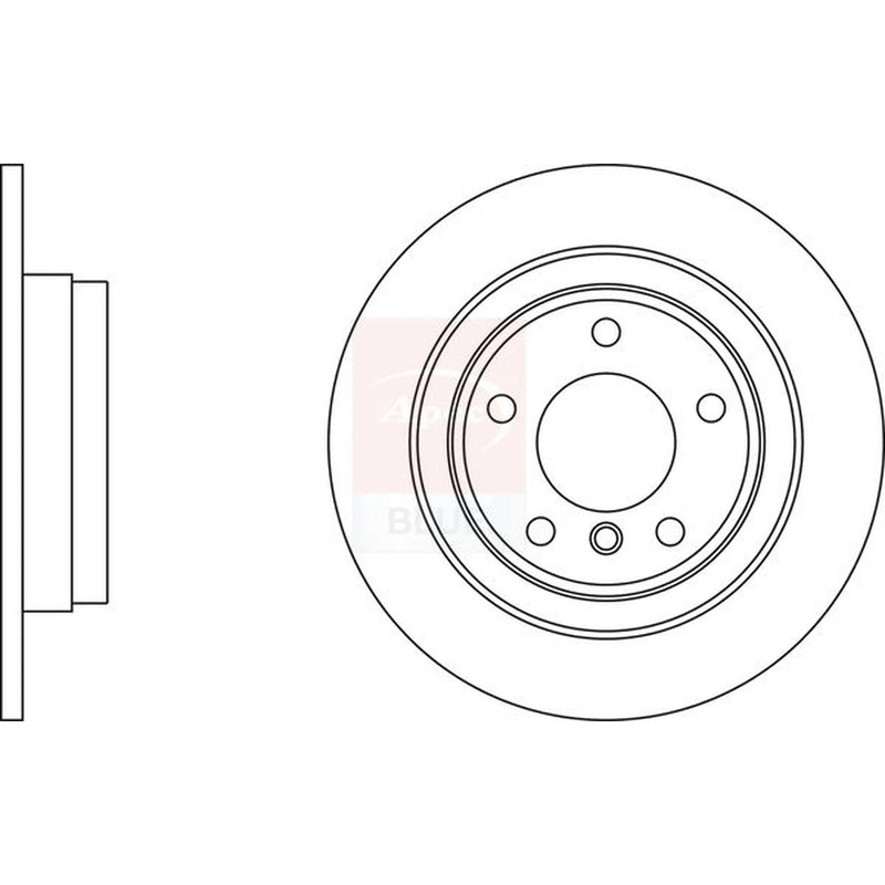 Apec 2 x Solid Rear Brake Discs SDK6775-x2