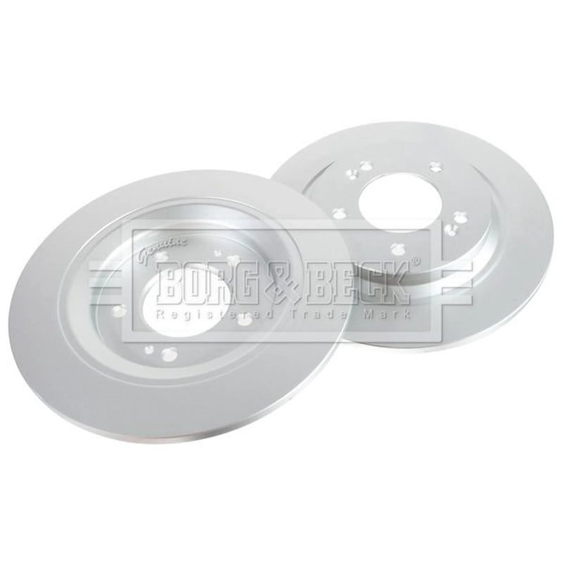 Borg & Beck 2 x Solid Rear Brake Discs BBD6346-x2