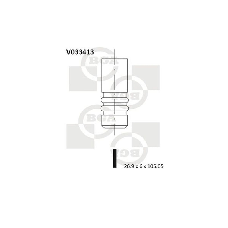 BGA Engine Intake Valve 26mm Head V033413