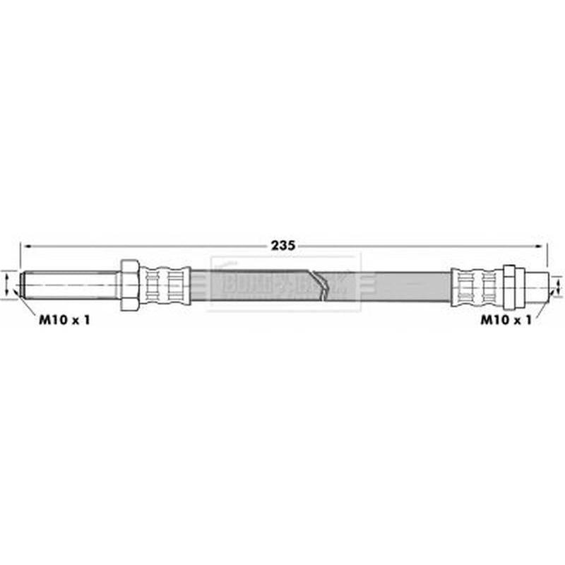 Borg & Beck Brake Hydraulic Hose Line outer BBH7307