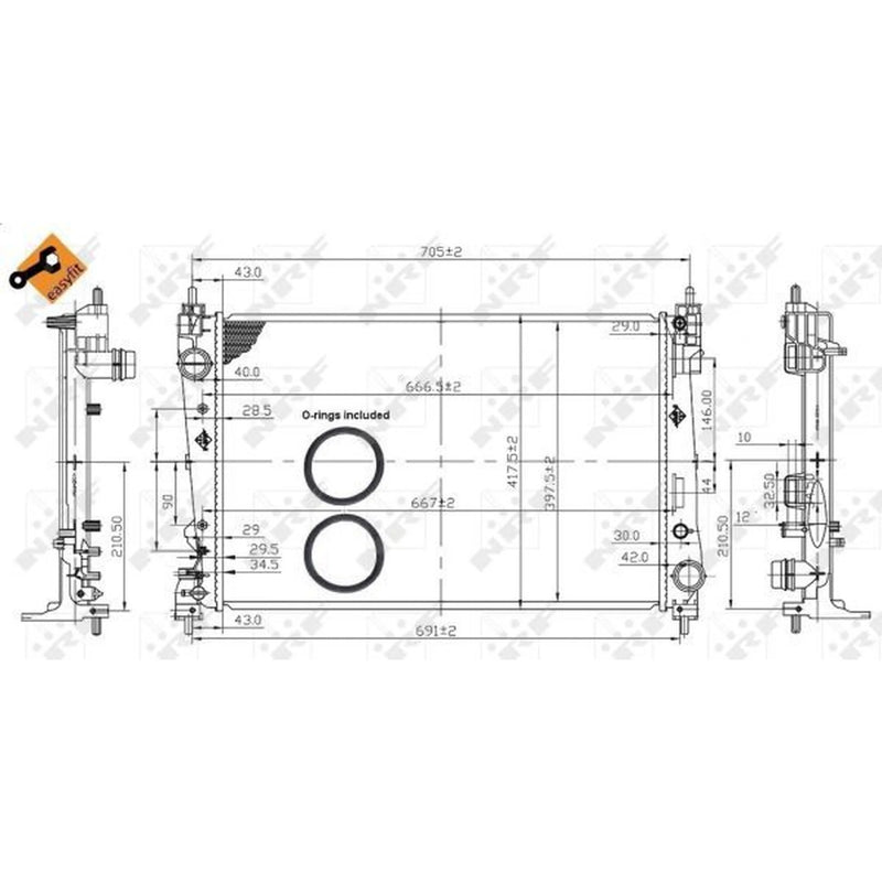 NRF Engine Radiator 53454