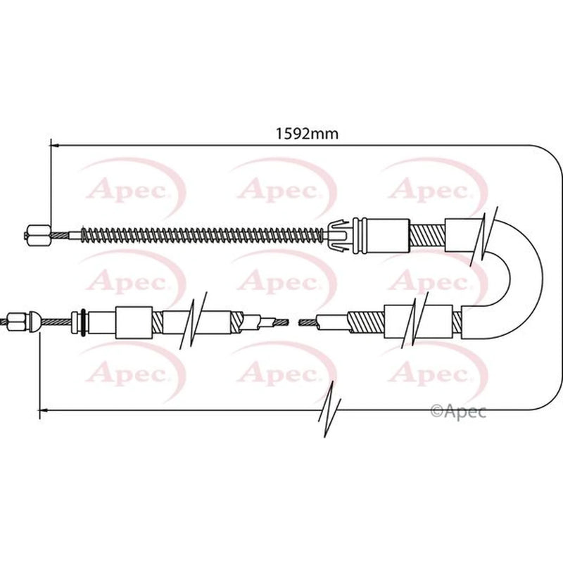 Apec Handbrake Cable Left Rear CAB1076