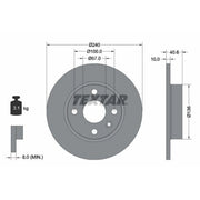 Textar 2 x Solid Rear Brake Discs 92111003-x2