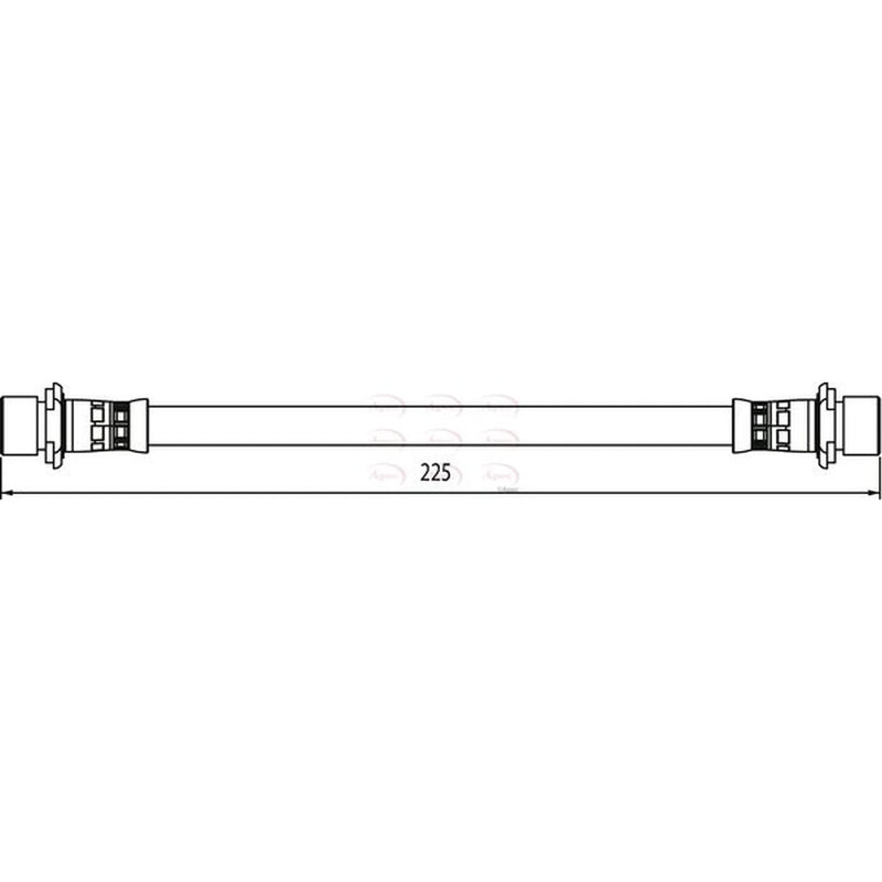 Apec Brake Hydraulic Hose Line Rear Left HOS4080