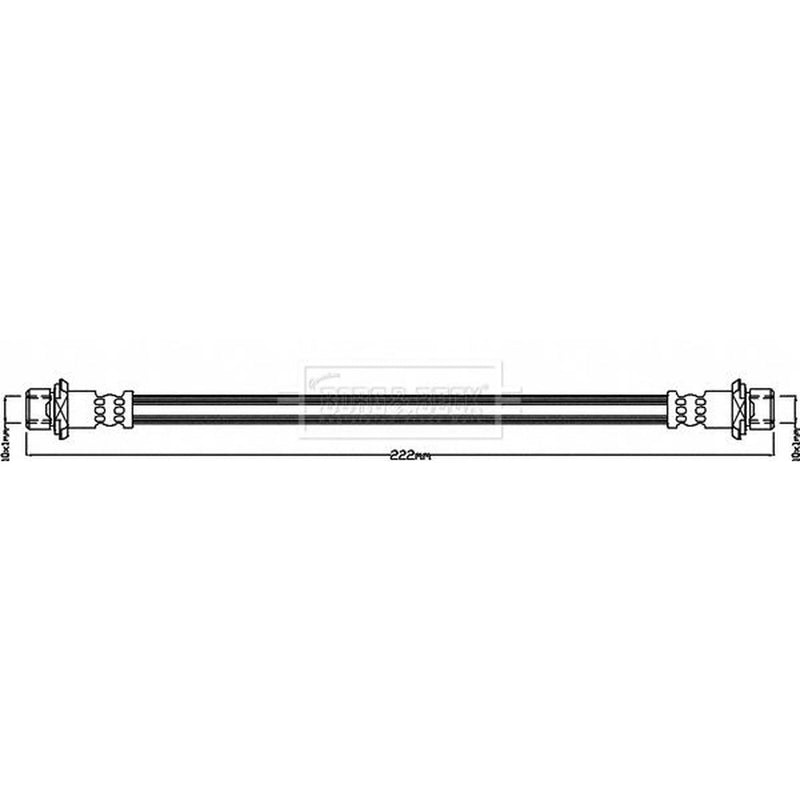Borg & Beck Brake Hydraulic Hose Line inner BBH8336
