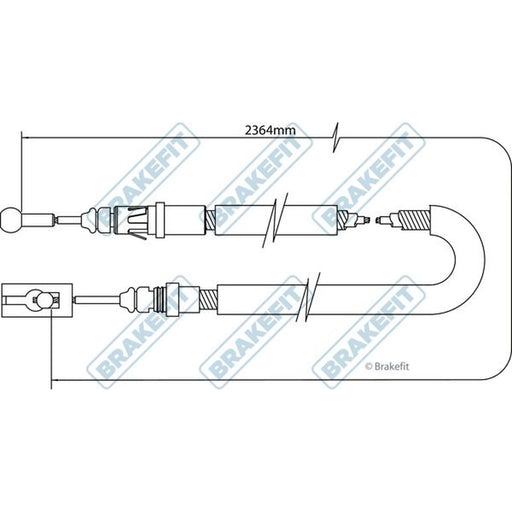 Apec Handbrake Cable Left Rear BBC3055