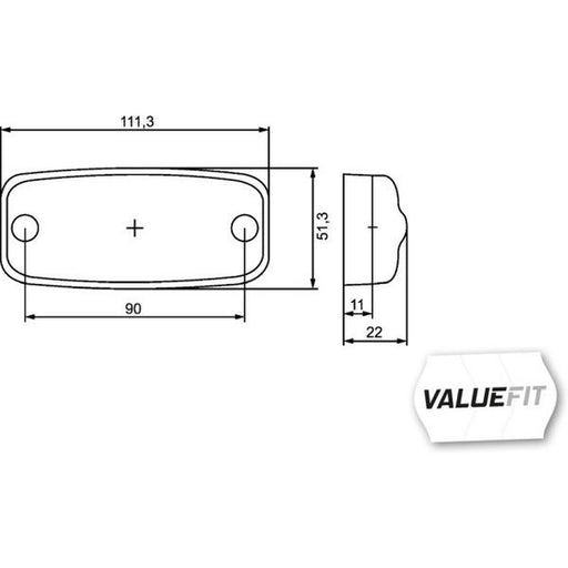 Hella Lamp Sr Md9-36V 2TM Right 2TM 357 008-021 2167671 2TM 357 008-021